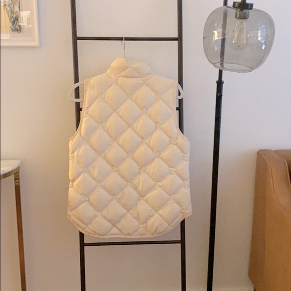 J. Crew Cream Puffer Vest - Picture 2 of 3